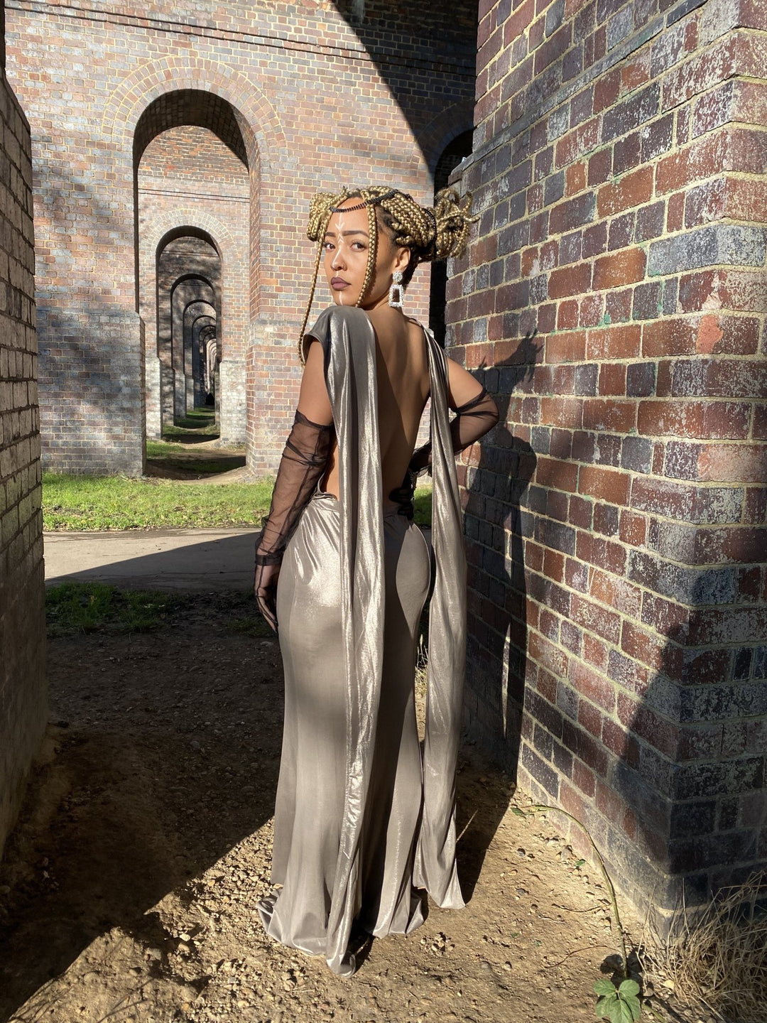 Chrome Multi-Tie Evening Gown - One Wear Freedom 