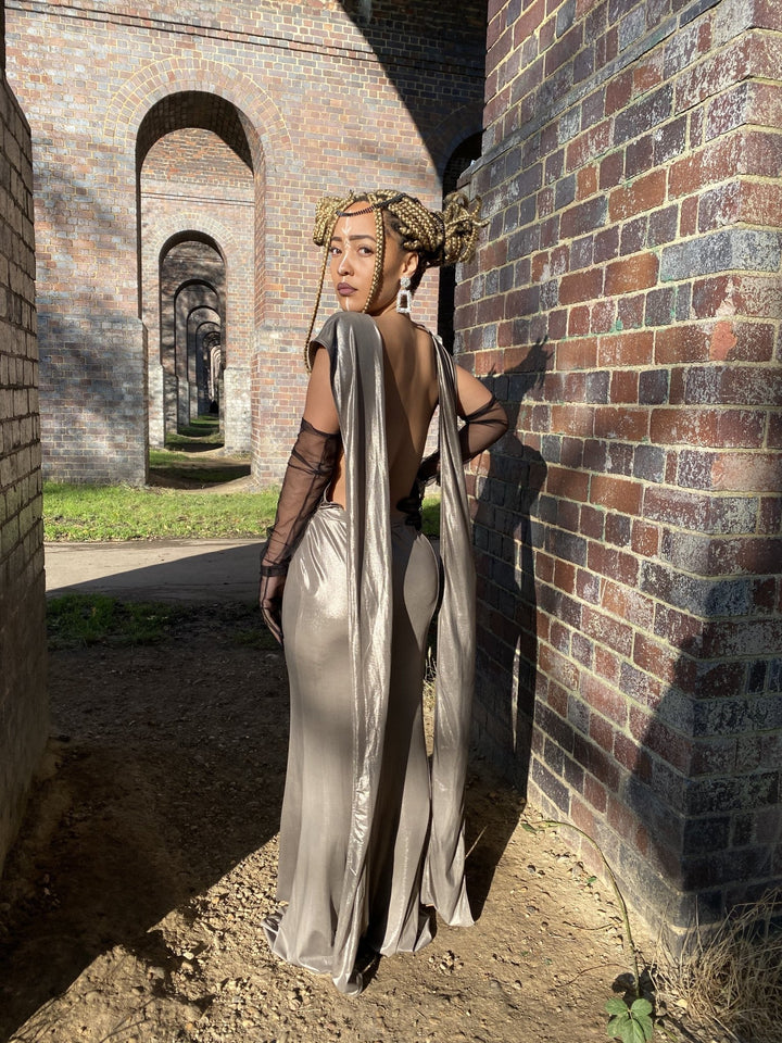 Chrome Multi-Tie Evening Gown - One Wear Freedom 