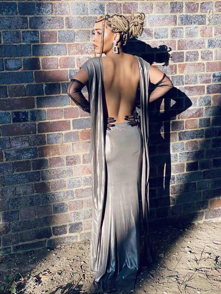 Chrome Multi-Tie Evening Gown - One Wear Freedom 