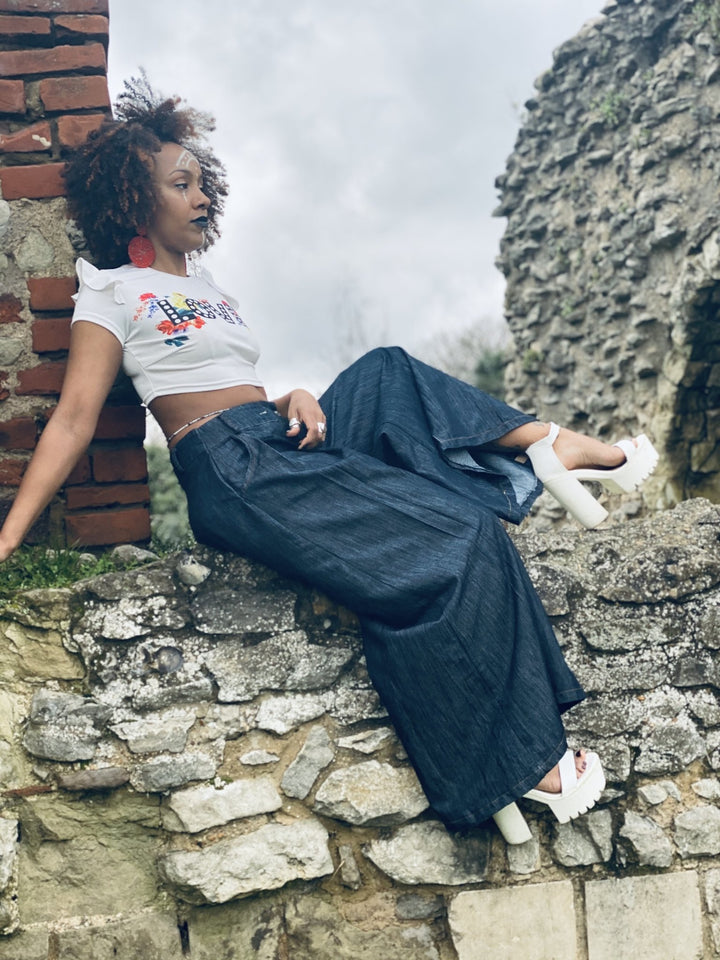 Cool Baby Super Flare Jeans - One Wear Freedom - Side Sitting