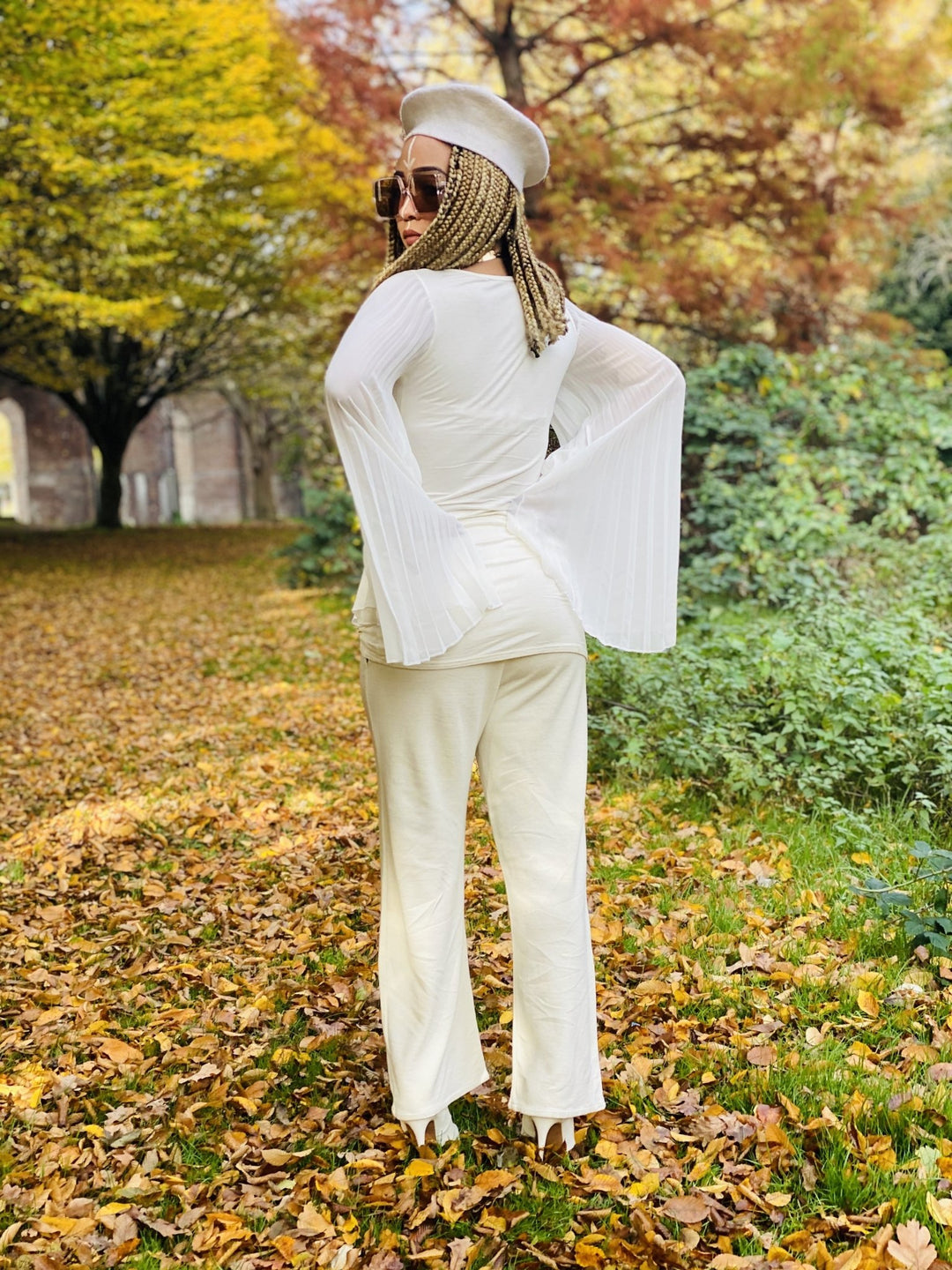 Creamy Angel Wings + Jersey Trouser Co-ord - One Wear Freedom 