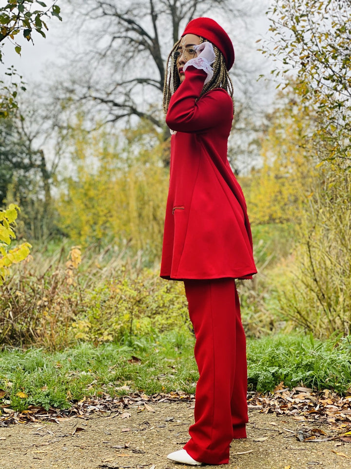 Crimson Longline Jumper + Straight Trouser Co-ord - One Wear Freedom 