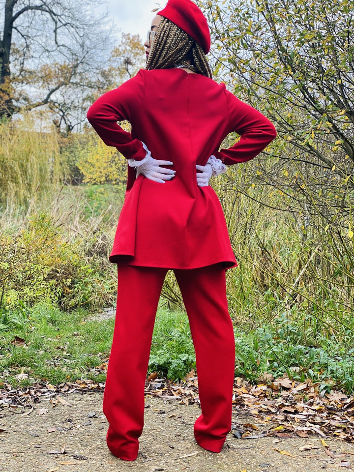 Crimson Longline Jumper + Straight Trouser Co-ord - One Wear Freedom 