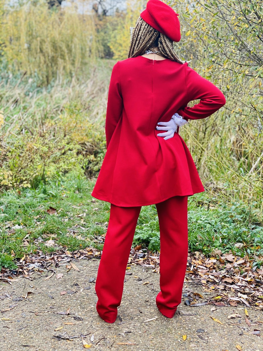 Crimson Longline Jumper + Straight Trouser Co-ord - One Wear Freedom 
