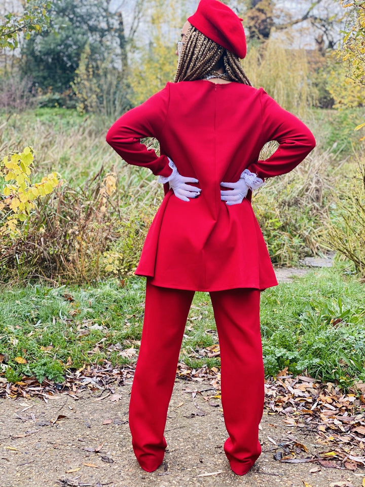 Crimson Longline Jumper + Straight Trouser Co-ord - One Wear Freedom 