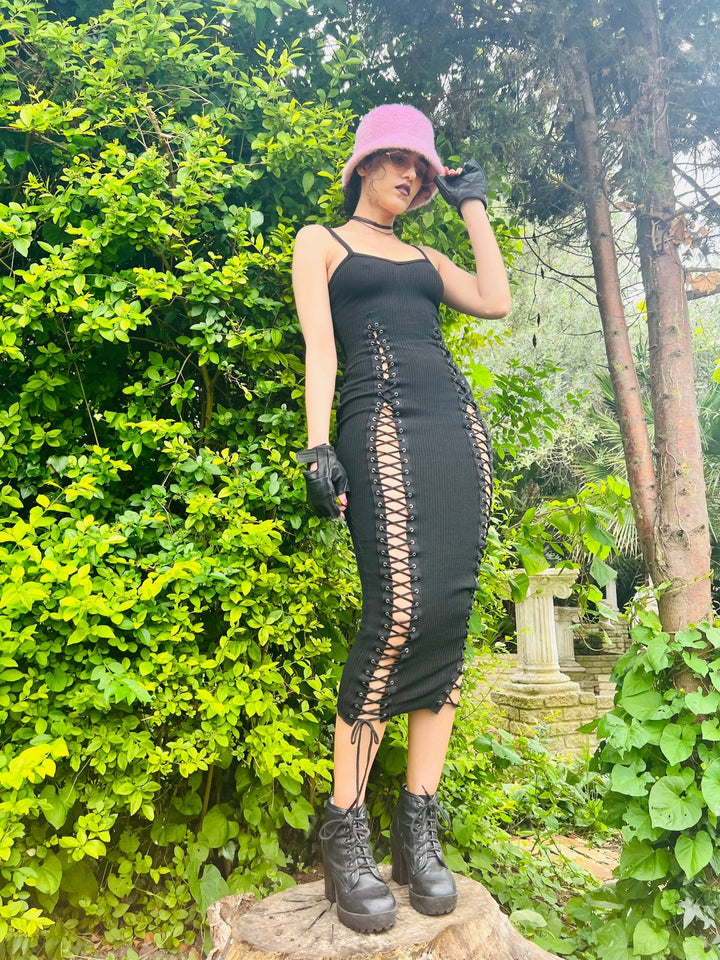 Double-Trouble Lace-Up Dress - One Wear Freedom 