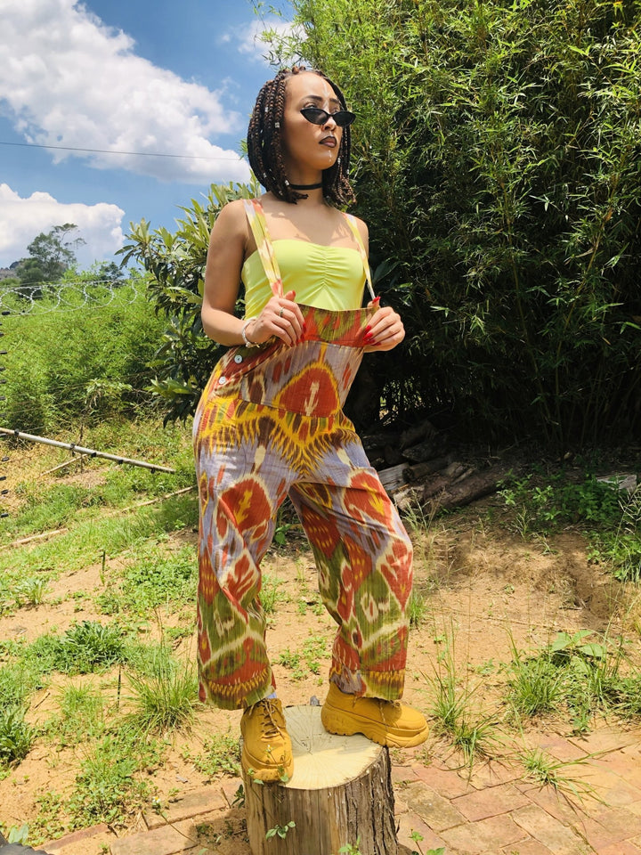 Earth, Wind + Fire Flax Dungaree - One Wear Freedom - Front Standing