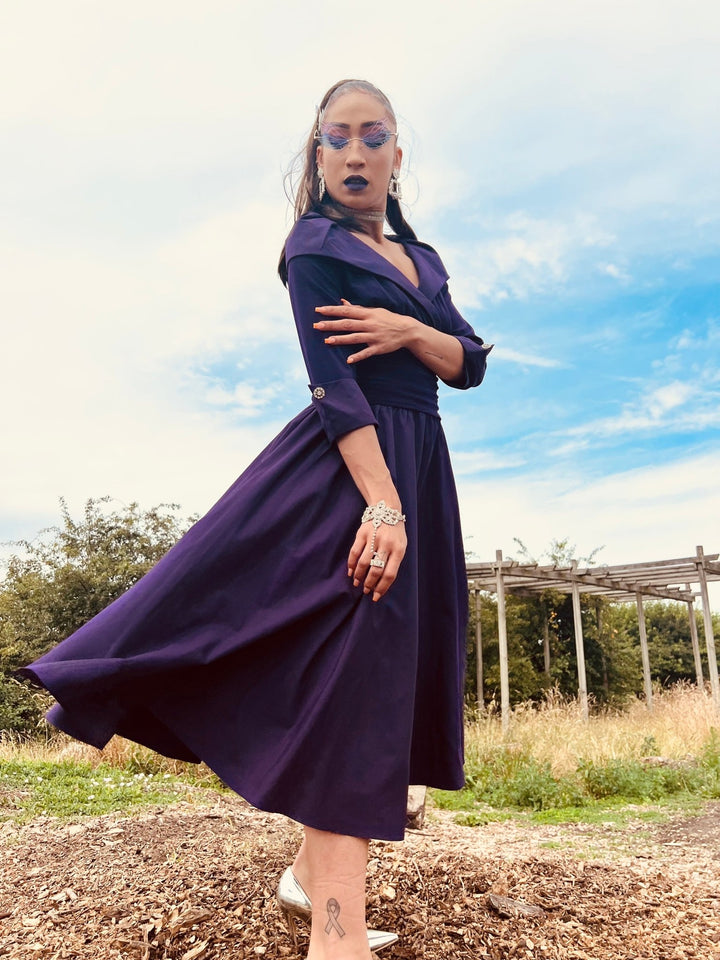 Eminence + Crystal Off-Shoulder Dress - One Wear Freedom 