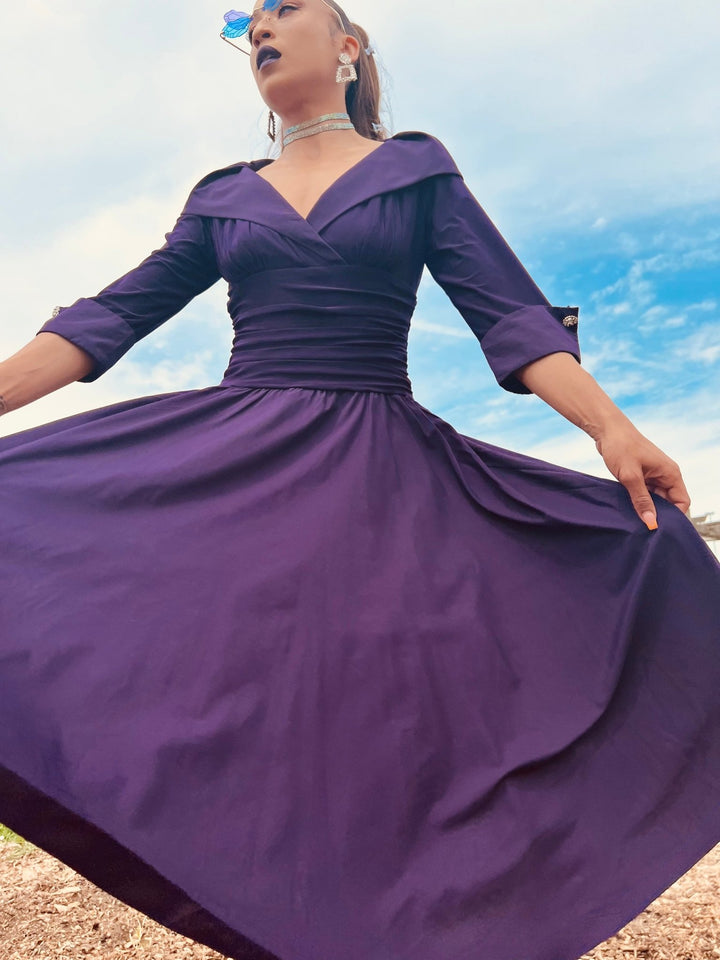 Eminence + Crystal Off-Shoulder Dress - One Wear Freedom 