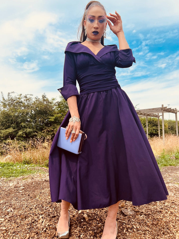 Eminence + Crystal Off-Shoulder Dress - One Wear Freedom 