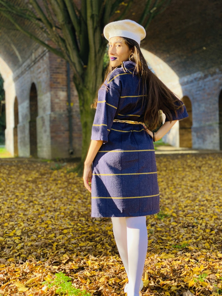 Eminence + Mustard Stripe Polo Mini Dress - One Wear Freedom 
