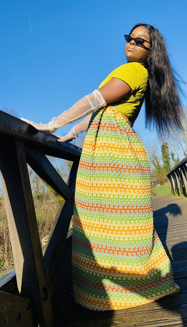 Evergreen Maxi Crochet Dress - One Wear Freedom - Side