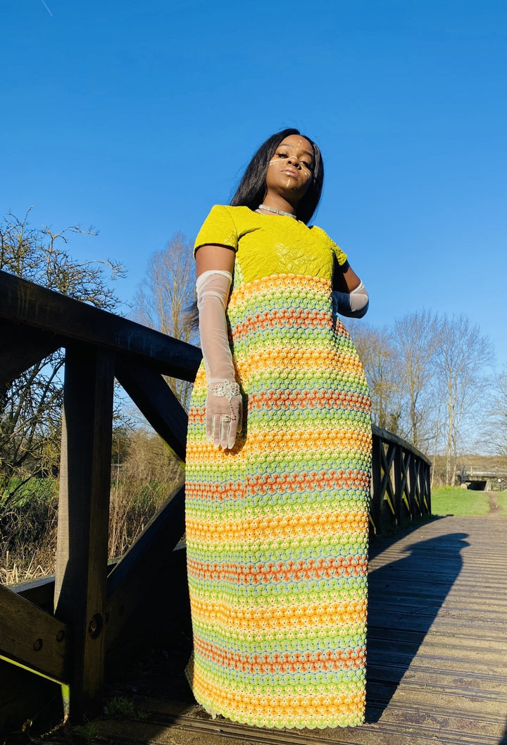 Evergreen Maxi Crochet Dress - One Wear Freedom - Front 2
