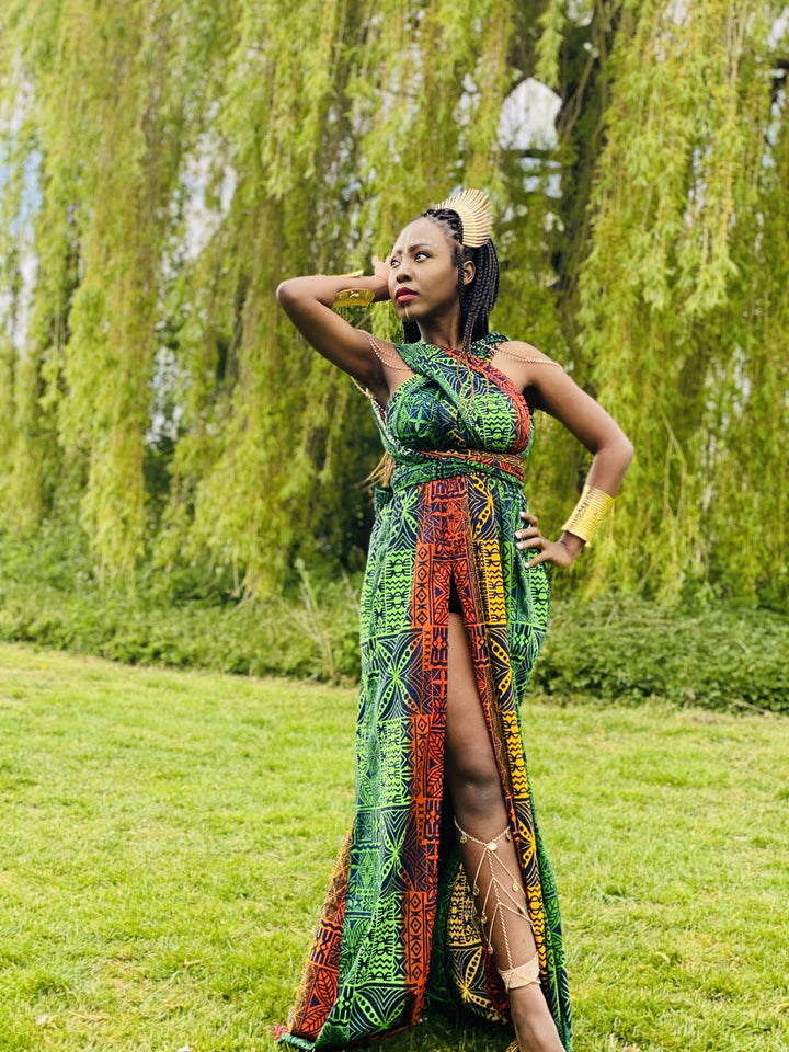 Faded Fiji Multi-Wrap Maxi Dress - One Wear Freedom 