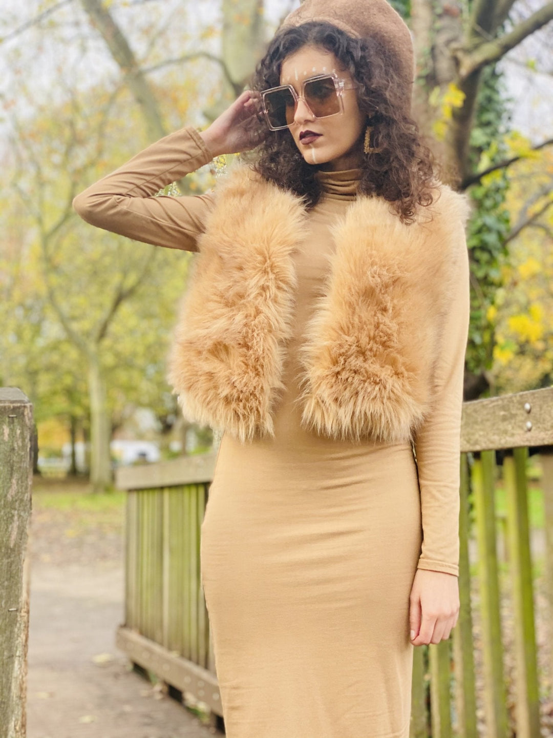 Fluffy Caramel Mini Waist Coat - One Wear Freedom 