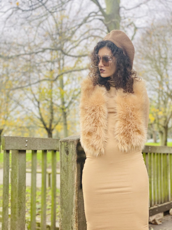Fluffy Caramel Mini Waist Coat - One Wear Freedom 