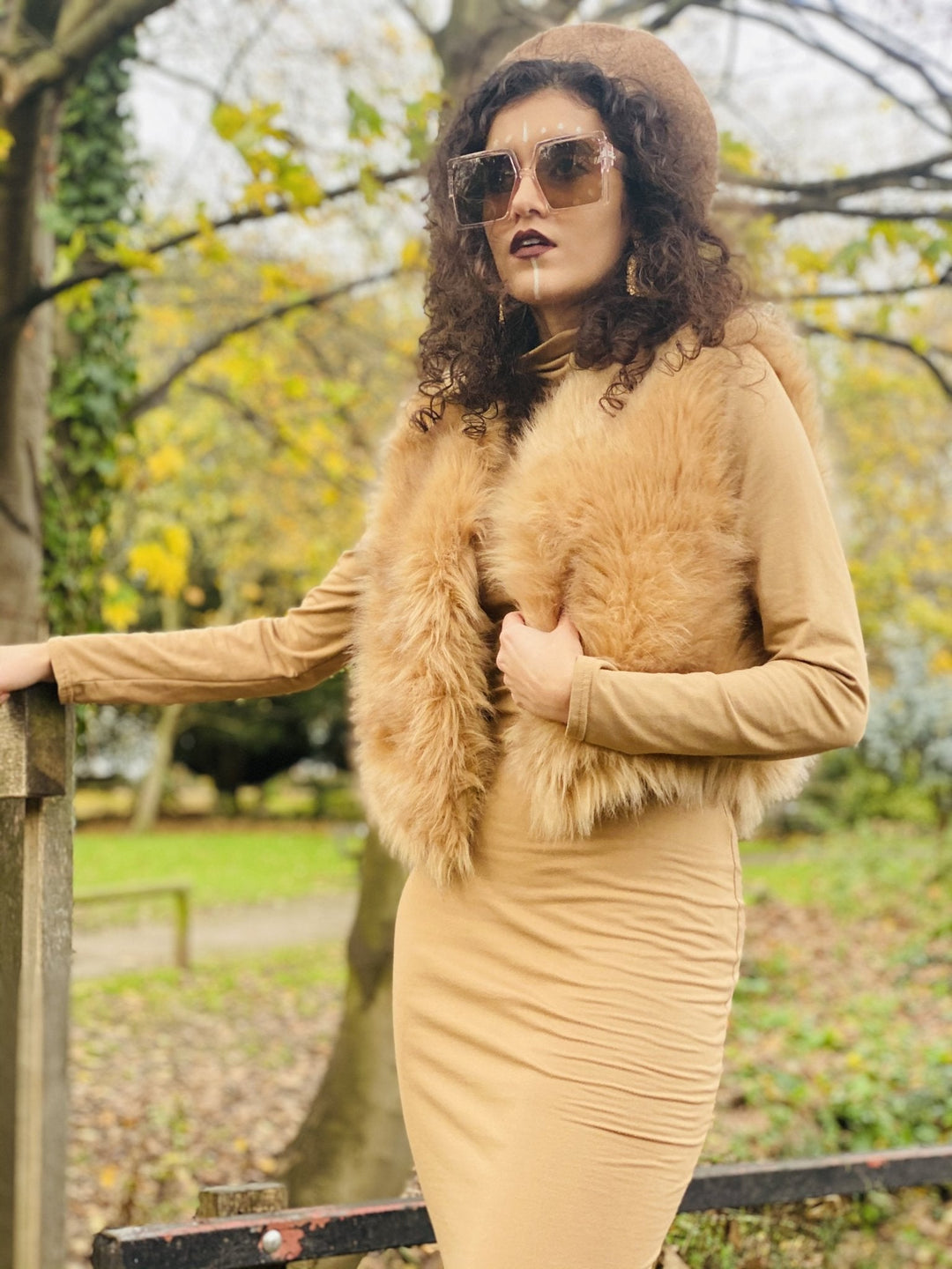 Fluffy Caramel Mini Waist Coat - One Wear Freedom 