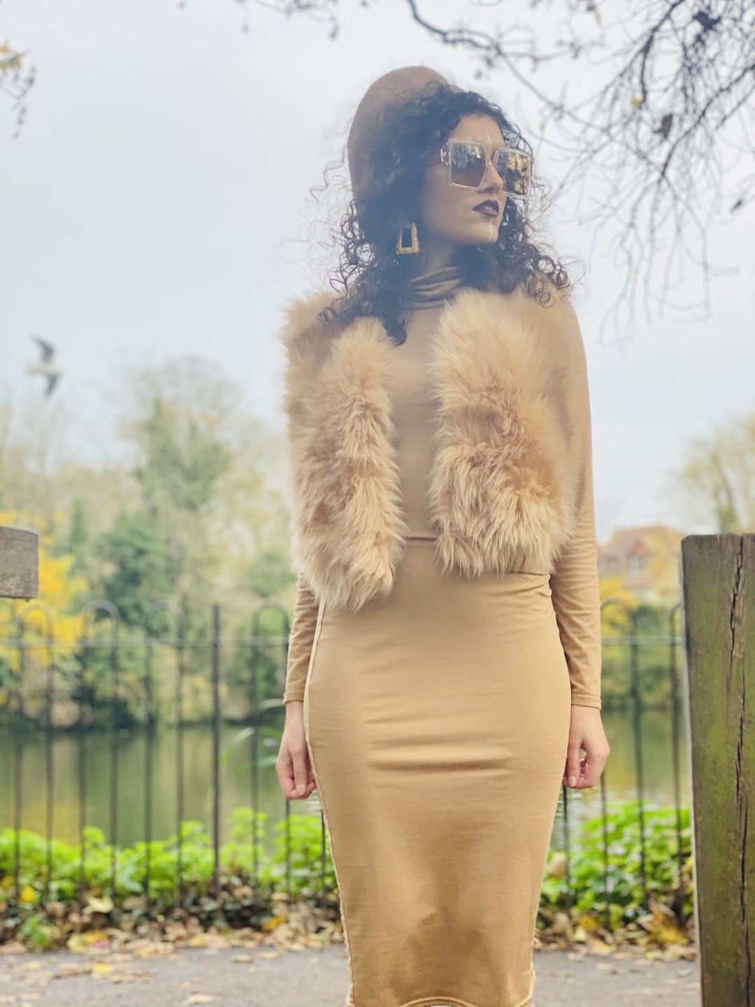Fluffy Caramel Mini Waist Coat - One Wear Freedom 