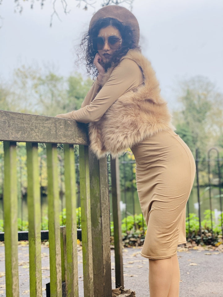 Fluffy Caramel Mini Waist Coat - One Wear Freedom 