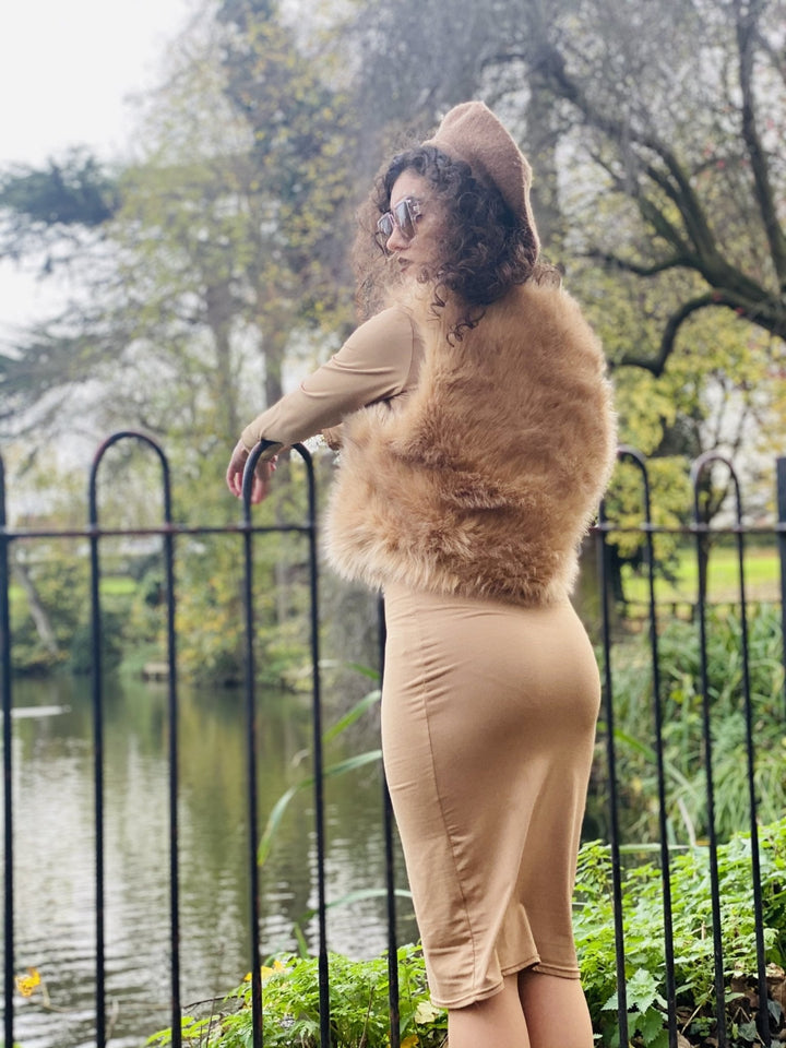 Fluffy Caramel Mini Waist Coat - One Wear Freedom 