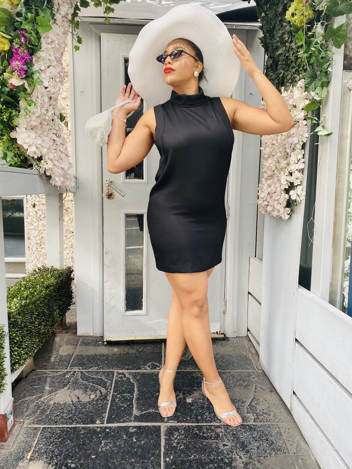 Forget Me Not Black Shift Dress - One Wear Freedom - Front