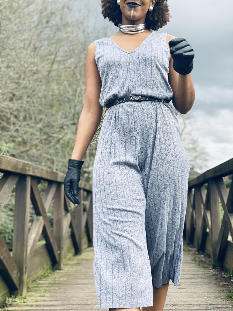 Grey Heather Jumpsuit - One Wear Freedom - Front Zoom