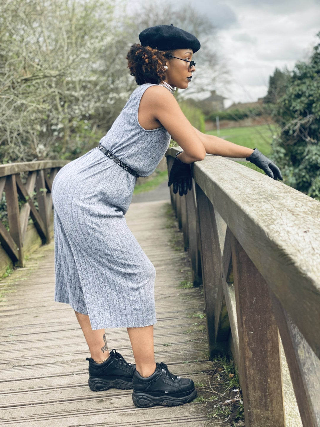 Grey Heather Jumpsuit - One Wear Freedom - Side