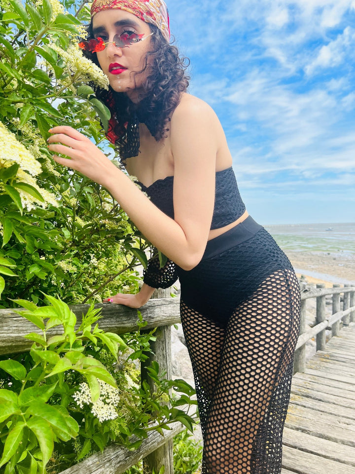 Groovy Black Crochet Co-ord - One Wear Freedom 