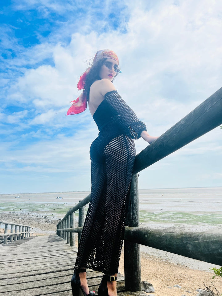 Groovy Black Crochet Co-ord - One Wear Freedom 