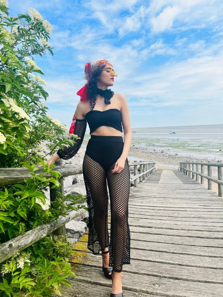 Groovy Black Crochet Co-ord - One Wear Freedom 