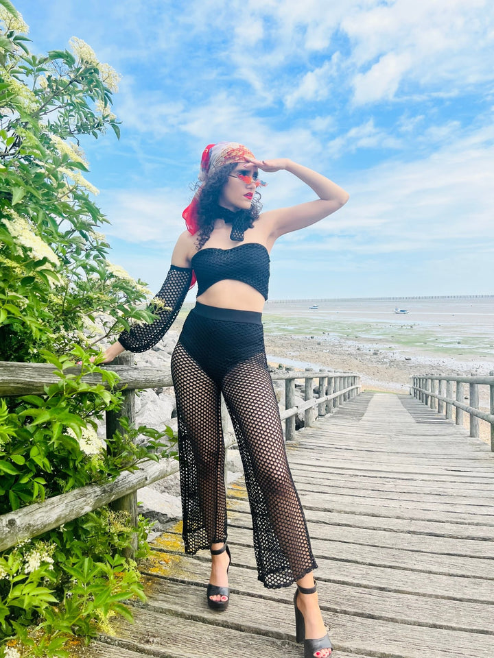 Groovy Black Crochet Co-ord - One Wear Freedom 