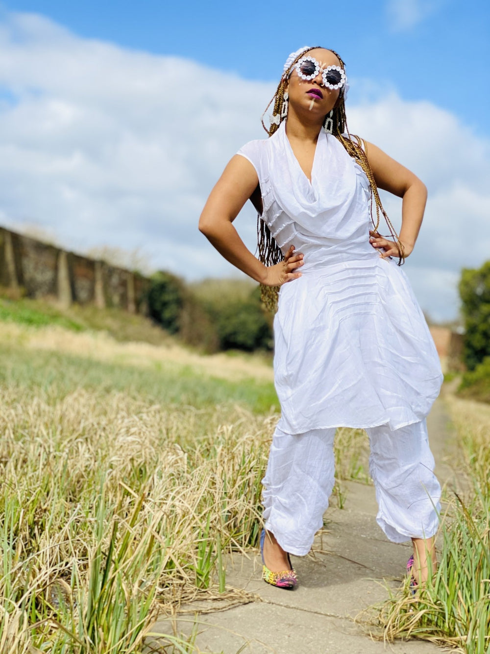 Imperial Cowlneck Blouse + Trouser Co-ord - One Wear Freedom #product_tags#