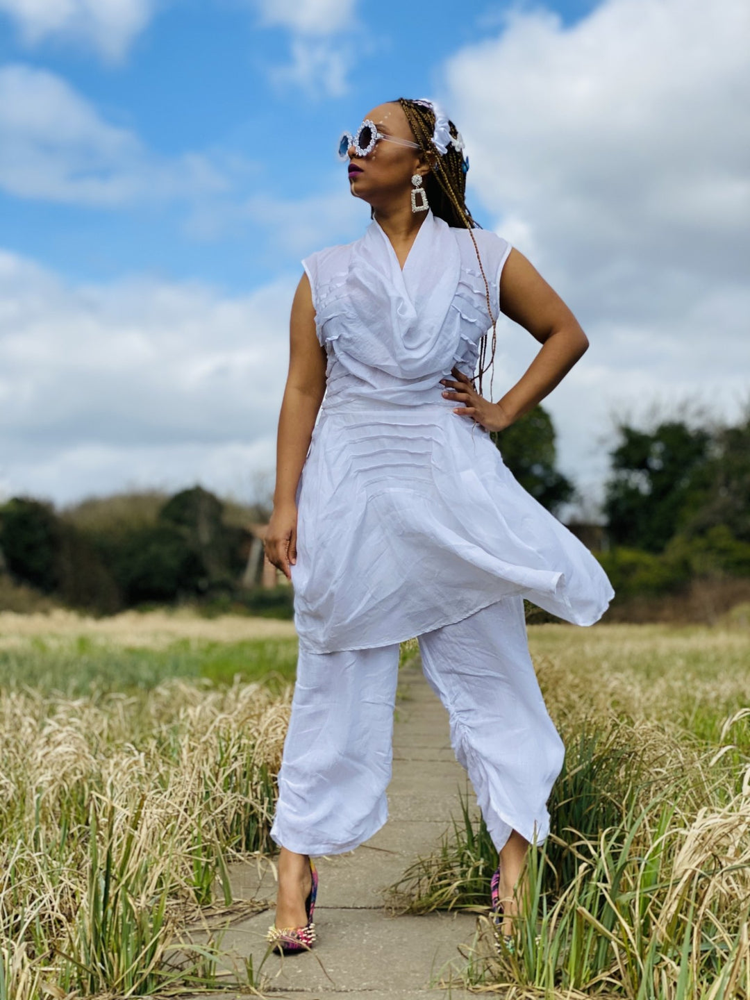 Imperial Cowlneck Blouse + Trouser Co-ord - One Wear Freedom 