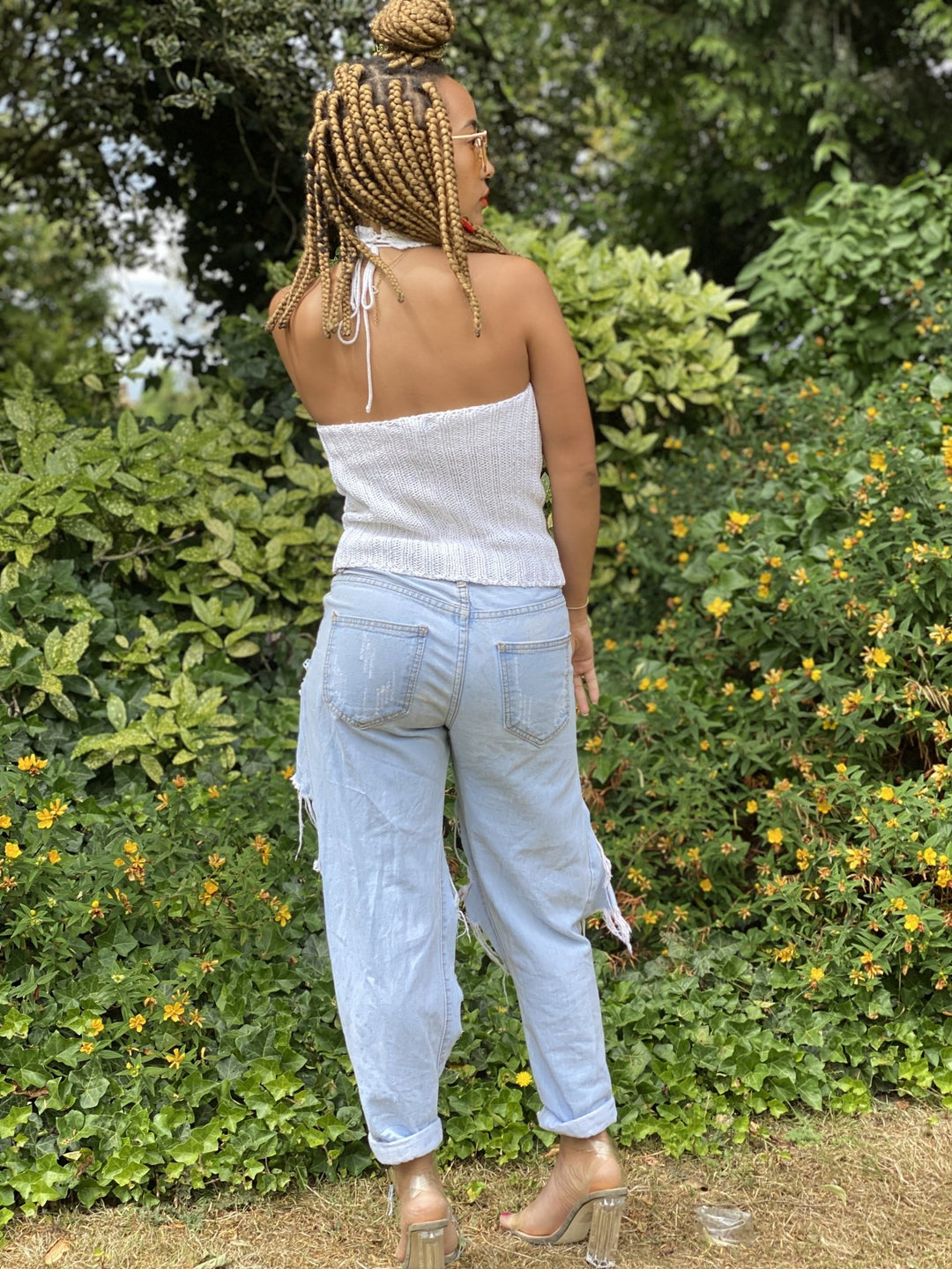 Imperial Knit Halter Neck Top - One Wear Freedom - Back