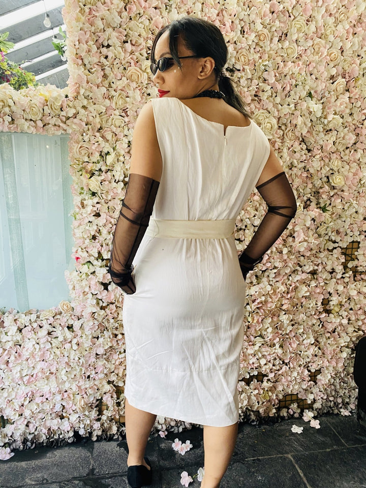 Imperial Moonflower Square Dress + Tie - One Wear Freedom - Back Pockets