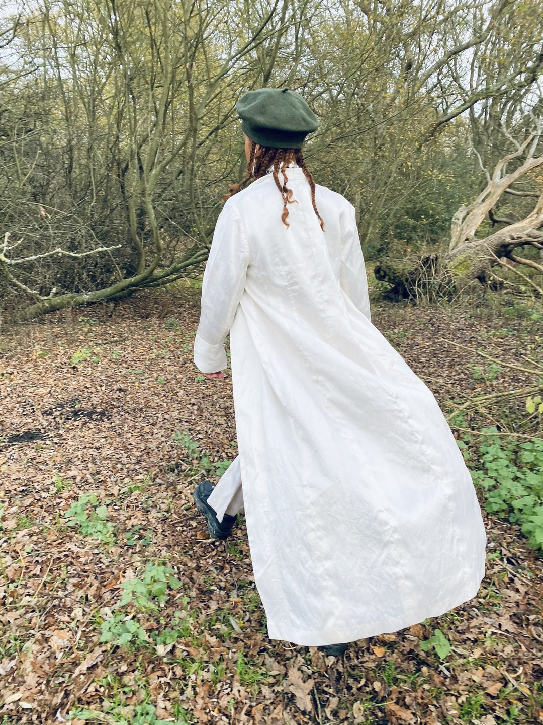 Ivory Bombyx Mori Maxi Jacket + Trouser Suit - One Wear Freedom 