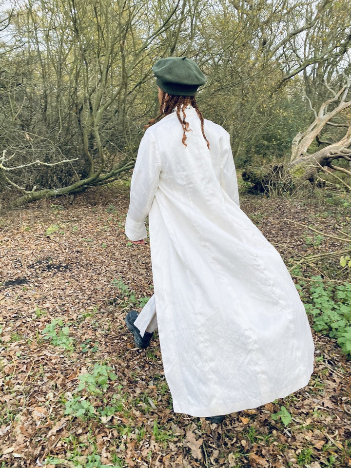 Ivory Bombyx Mori Maxi Jacket + Trouser Suit - One Wear Freedom 