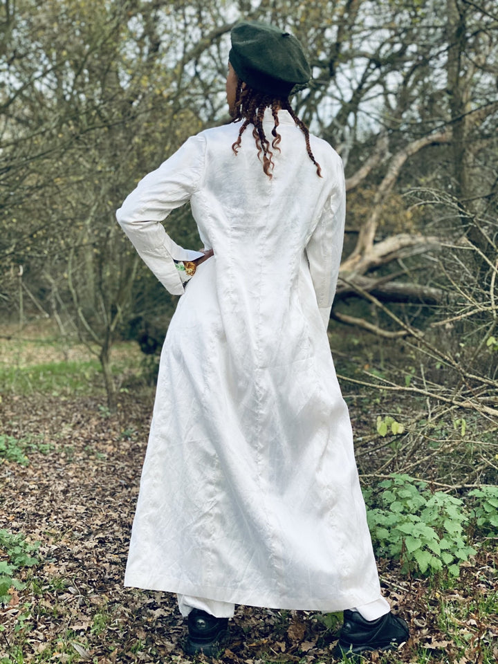 Ivory Bombyx Mori Maxi Jacket + Trouser Suit - One Wear Freedom 