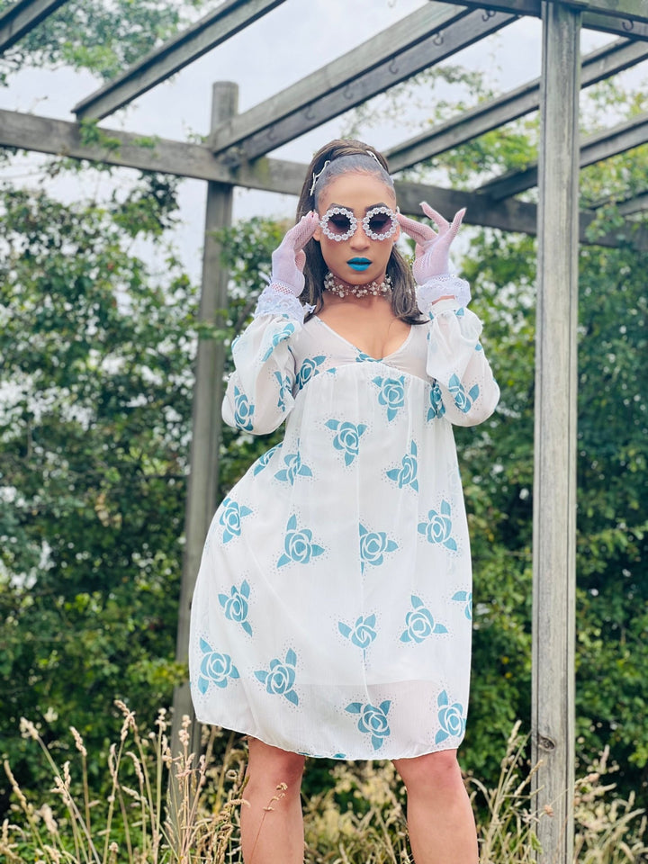 Jasmine Blue Rose Dress - One Wear Freedom 