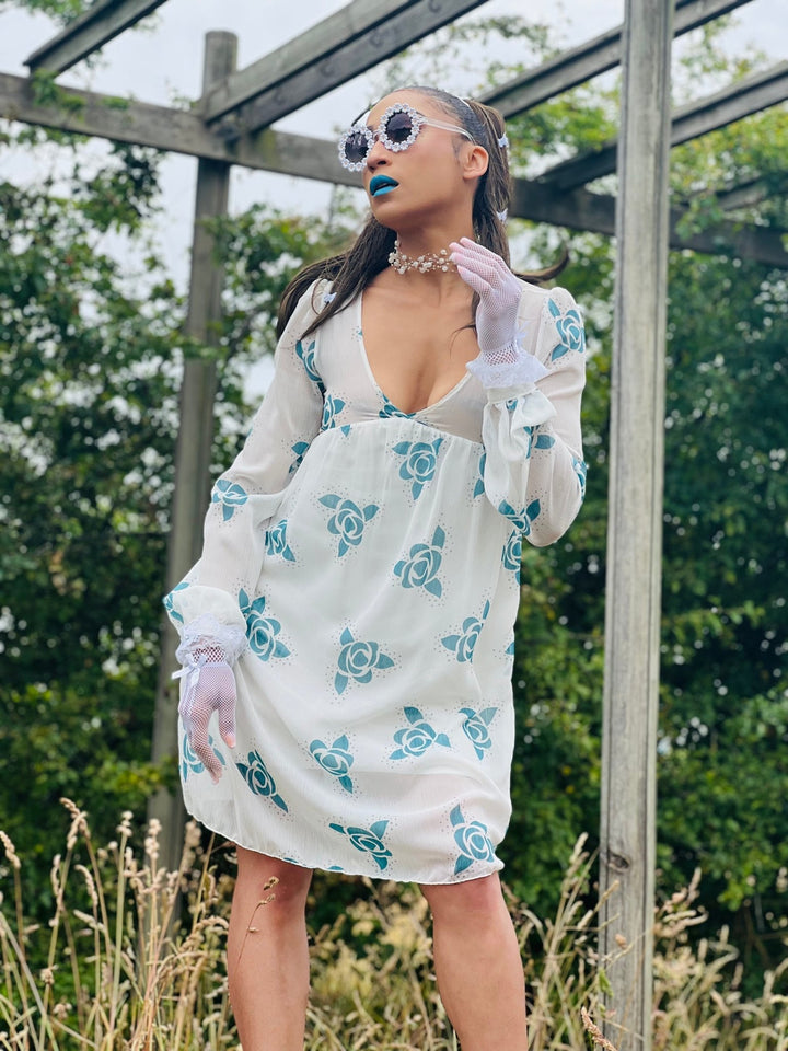 Jasmine Blue Rose Dress - One Wear Freedom 