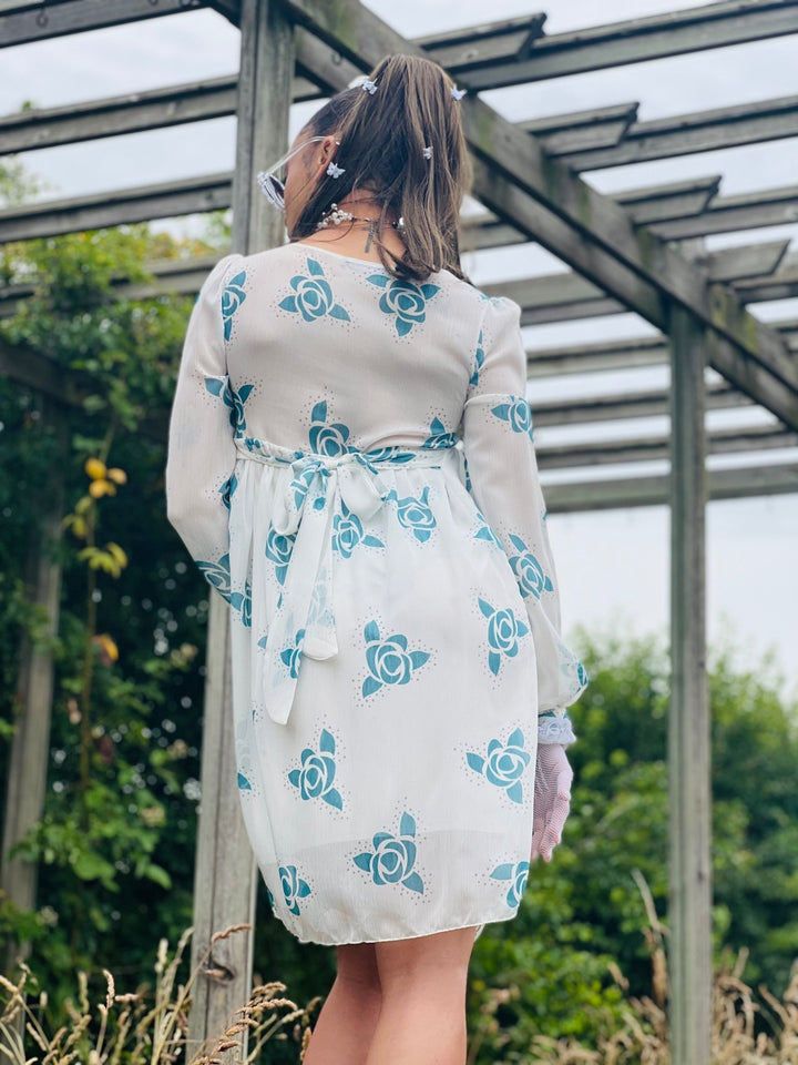 Jasmine Blue Rose Dress - One Wear Freedom 