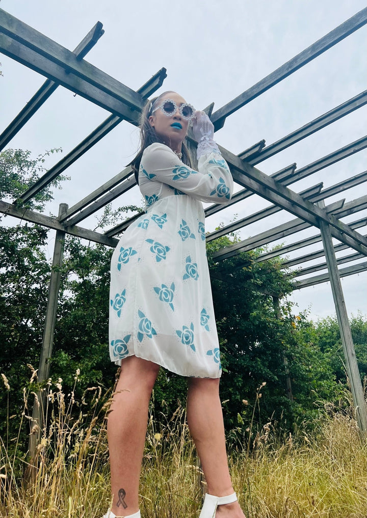 Jasmine Blue Rose Dress - One Wear Freedom 