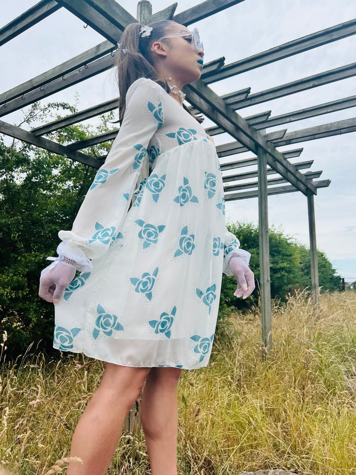 Jasmine Blue Rose Dress - One Wear Freedom 