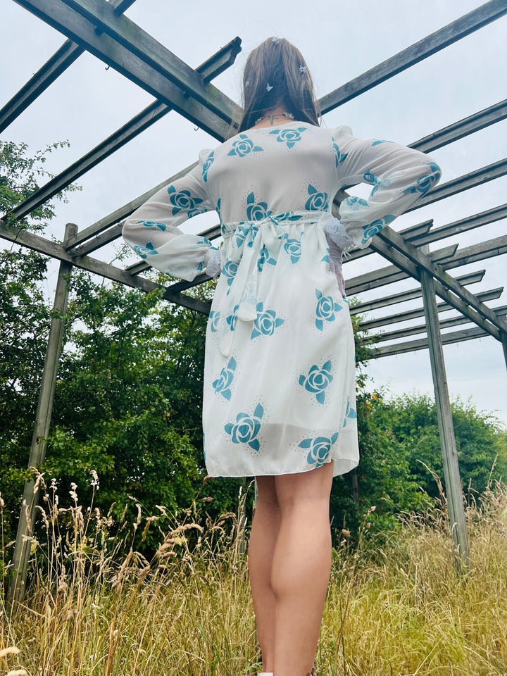 Jasmine Blue Rose Dress - One Wear Freedom 