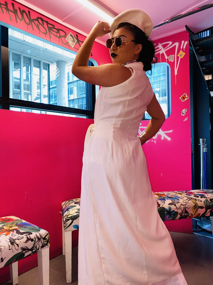 Jasmine Maxi Waist Coat + Tie - One Wear Freedom - Side/Back
