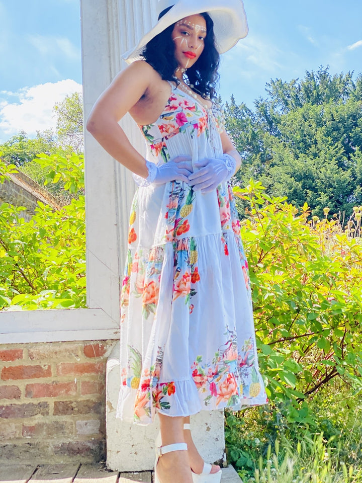 Jasmine Summer Scene Maxi Dress - One Wear Freedom - Side