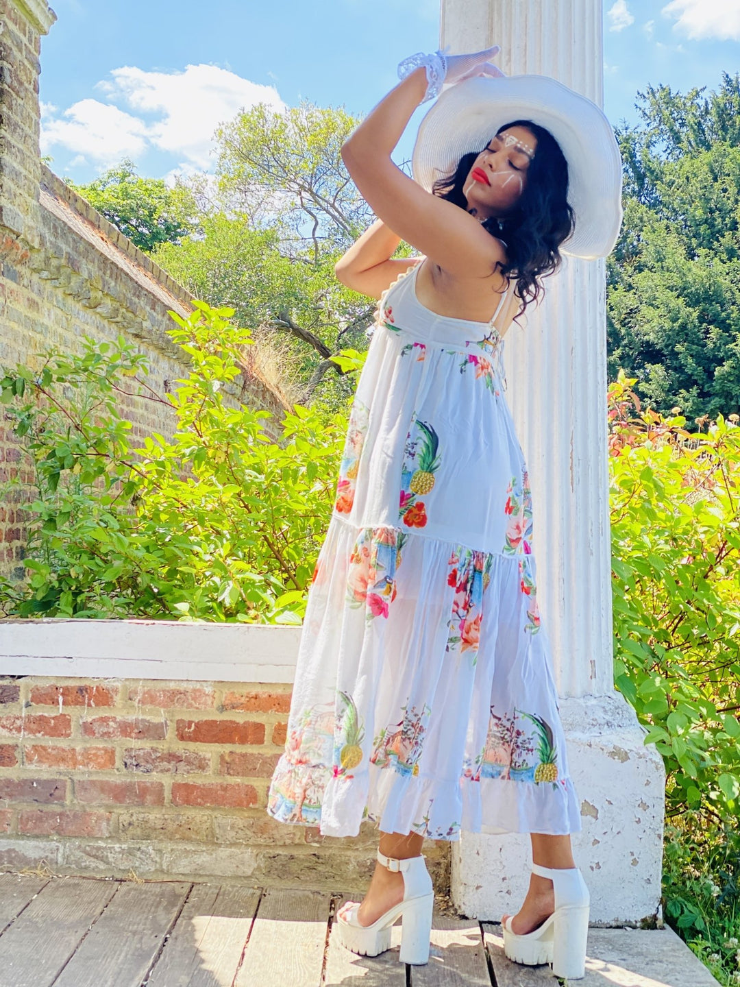 Jasmine Summer Scene Maxi Dress - One Wear Freedom - Back