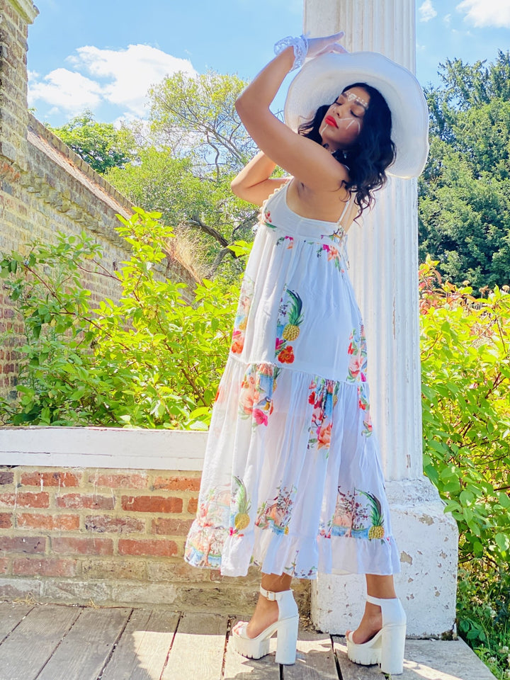 Jasmine Summer Scene Maxi Dress - One Wear Freedom - Back