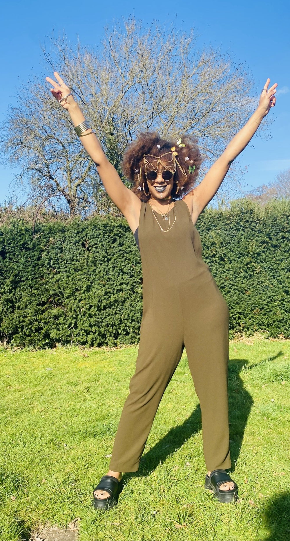 Khaki Sideshow Jumpsuit - One Wear Freedom #product_tags#