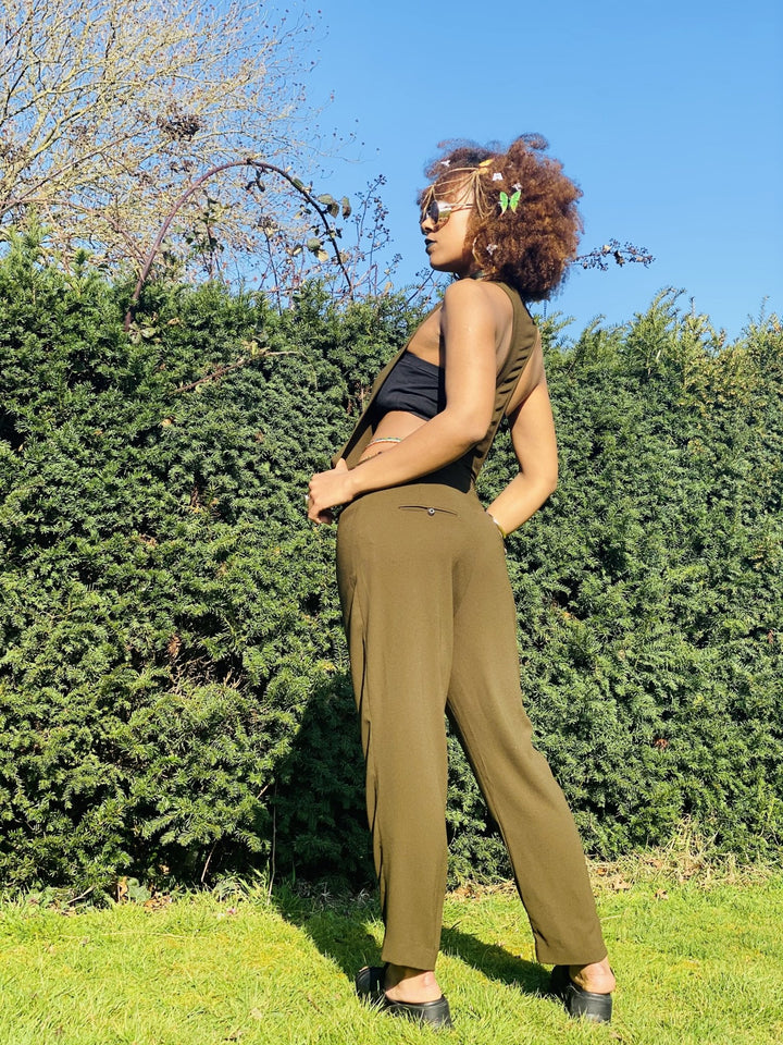Khaki Sideshow Jumpsuit - One Wear Freedom 